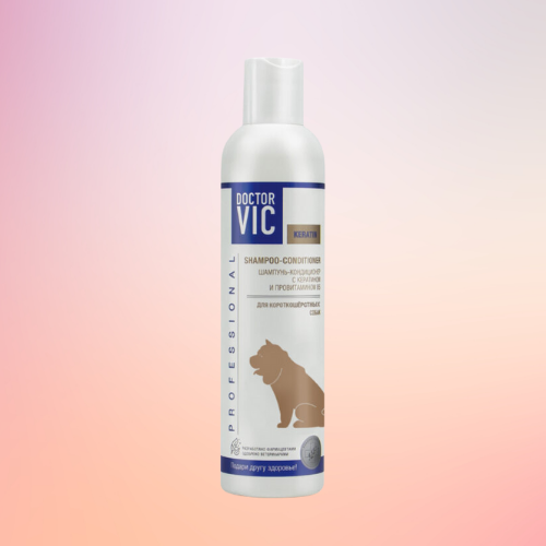 DẦU TẮM VÀ XẢ DOCTOR VIC CHO CHÓ LÔNG NGẮN CHỨA KERATIN VÀ PRO-VITAMIN B5