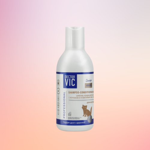 DẦU TẮM VÀ XẢ DOCTOR VIC CHO MÈO CON CHỨA KERATIN VÀ PRO-VITAMIN B5
