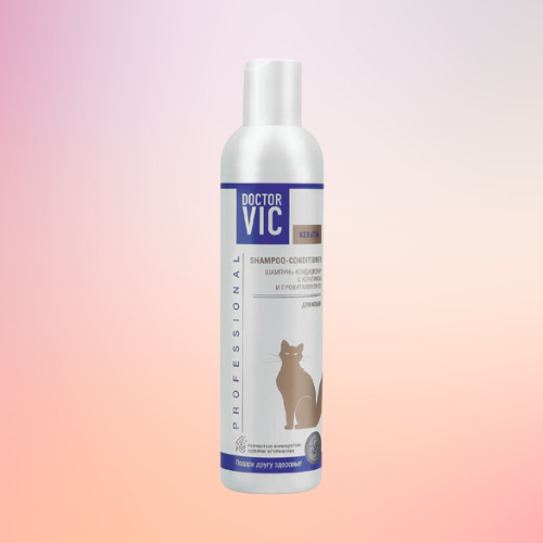 DẦU TẮM VÀ XẢ DOCTOR VIC CHO MÈO  CHỨA KERATIN VÀ PRO-VITAMIN B5